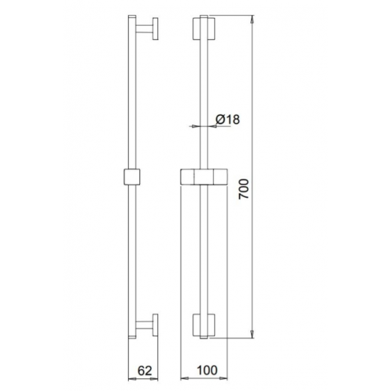 Βέργα Ντους Με Βάση Τηλεφώνου La Torre Flute E087008-100 Χρωμέ